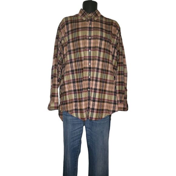 Ralph Lauren Blake Button‎ Up Shirt Men Sz L Plaid Long Sleeve Classic - Picture 5 of 6